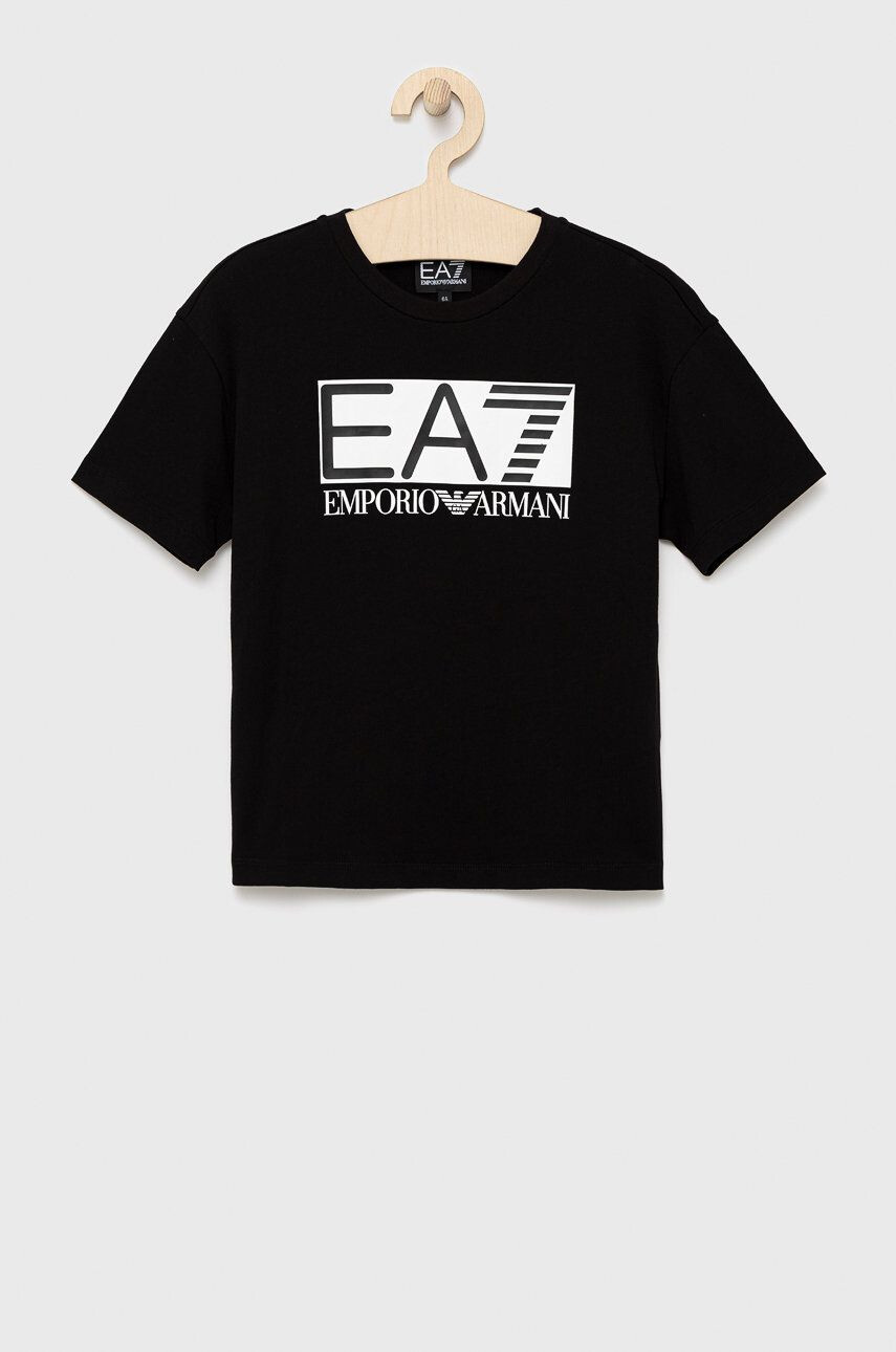 EA7 Emporio Armani Dětské bavlněné tričko - Pepit.cz