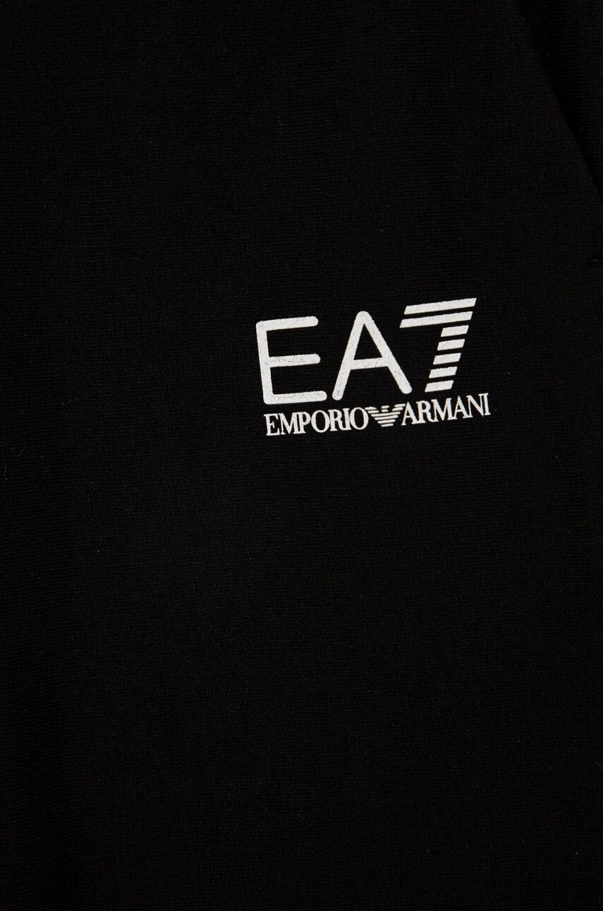 EA7 Emporio Armani Dětské kalhoty černá barva s potiskem - Pepit.cz