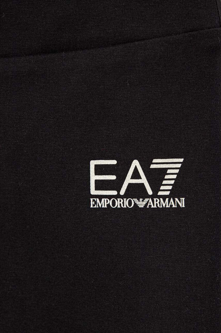 EA7 Emporio Armani Dětské legíny černá barva s potiskem - Pepit.cz