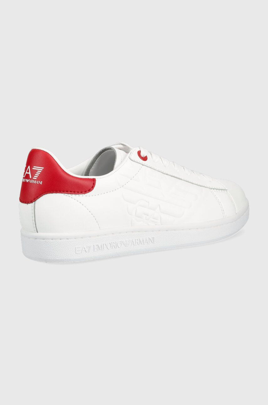 EA7 Emporio Armani Kožené sneakers boty bílá barva - Pepit.cz