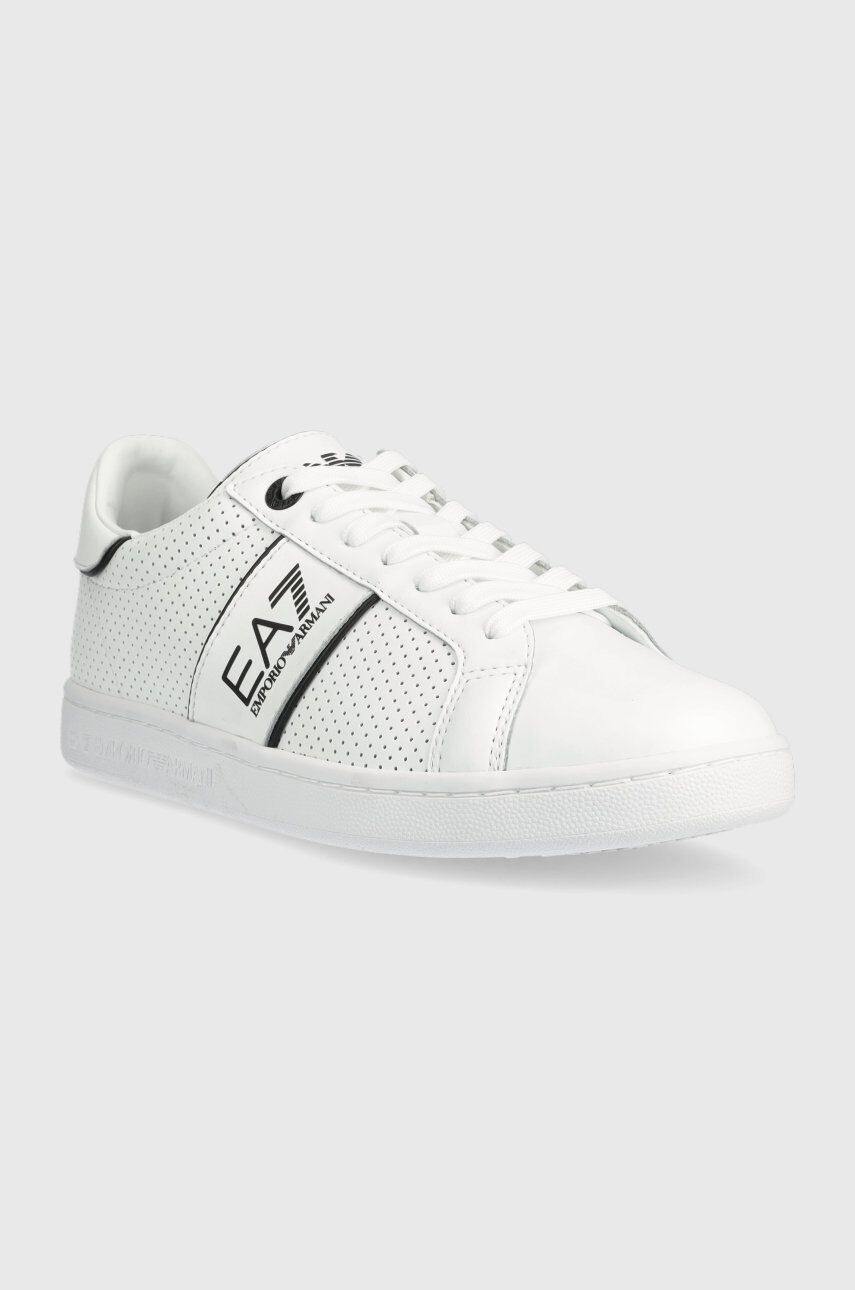 EA7 Emporio Armani Kožené sneakers boty bílá barva X8X102 XK258 D611 - Pepit.cz