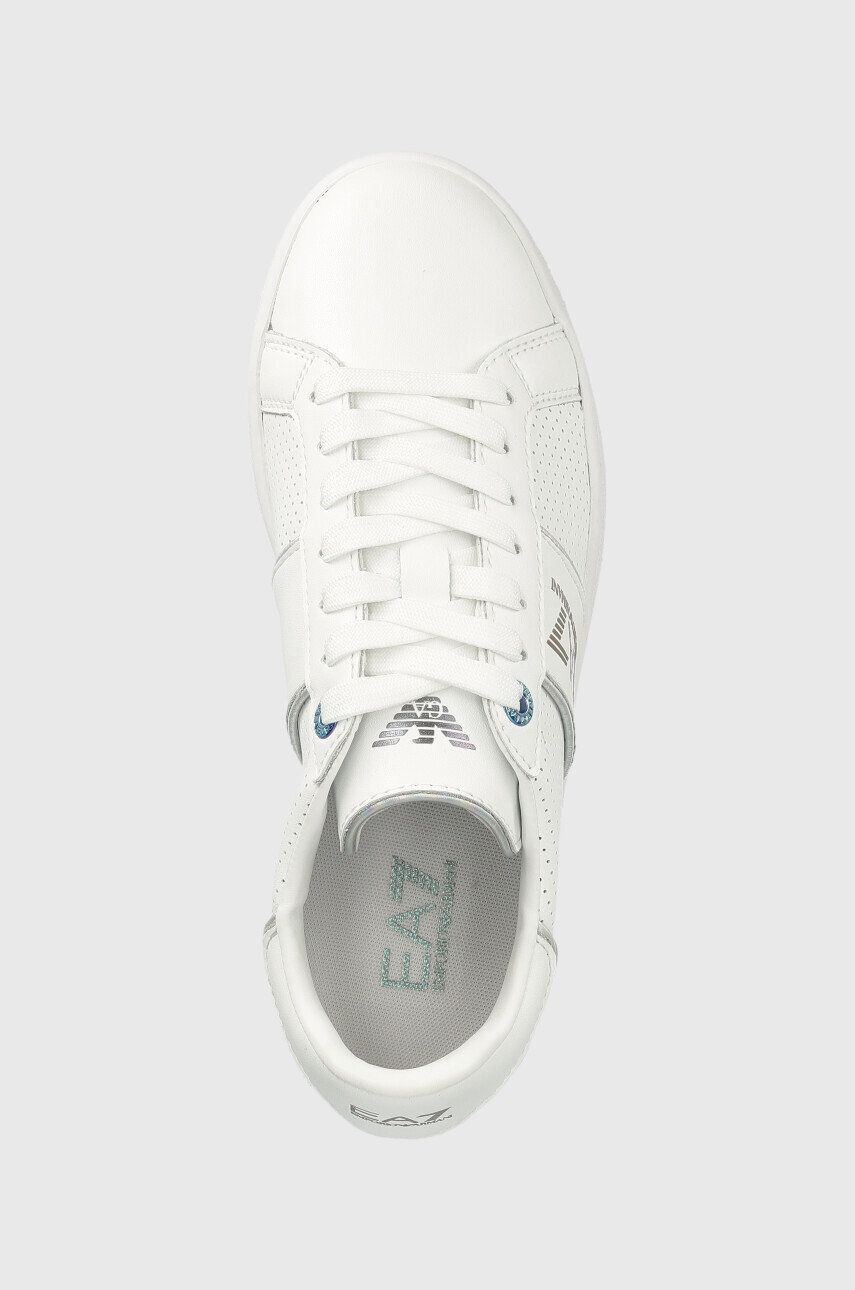 EA7 Emporio Armani Kožené sneakers boty Classic Perf bílá barva - Pepit.cz