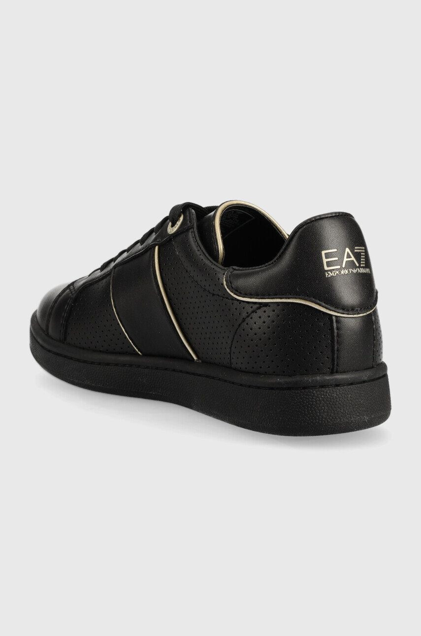 EA7 Emporio Armani Kožené sneakers boty Classic Perf černá barva - Pepit.cz