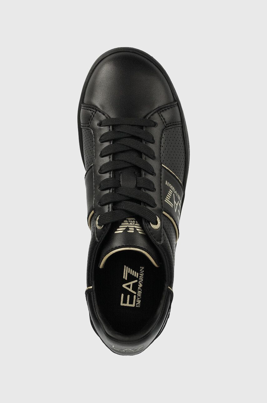 EA7 Emporio Armani Kožené sneakers boty Classic Perf černá barva - Pepit.cz