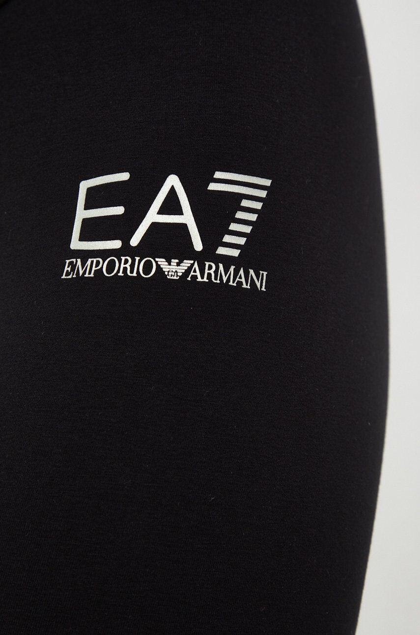 EA7 Emporio Armani Legíny dámské černá barva s potiskem - Pepit.cz