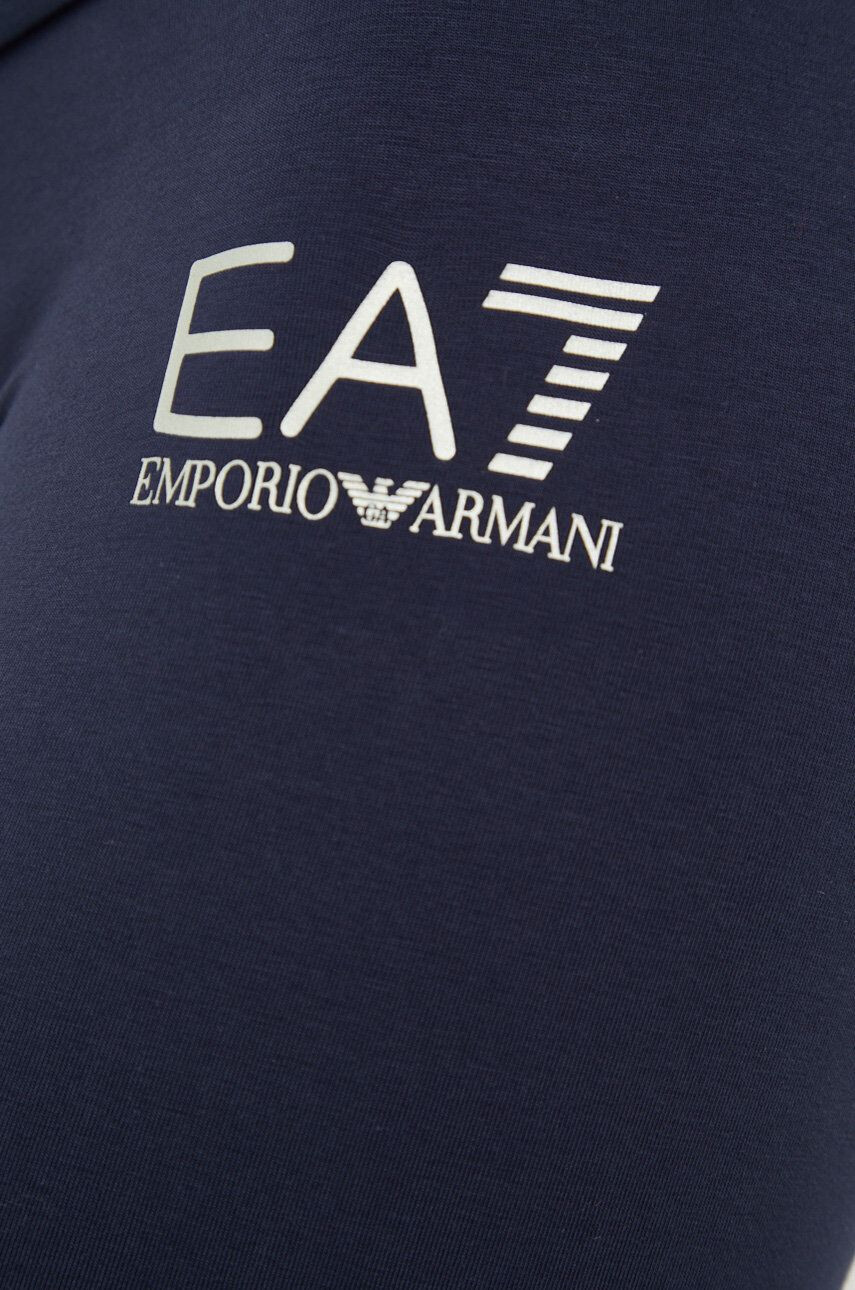 EA7 Emporio Armani Legíny dámské tmavomodrá barva s potiskem - Pepit.cz