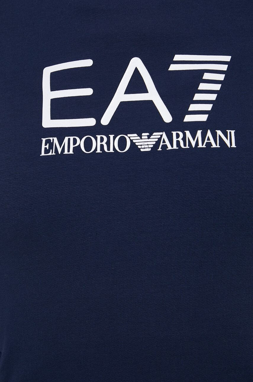 EA7 Emporio Armani Mikina dámská tmavomodrá barva hladká - Pepit.cz