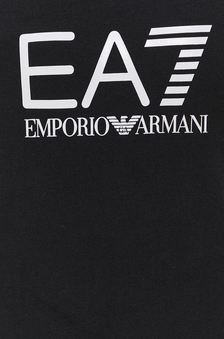 EA7 Emporio Armani Mikina dámská černá barva s potiskem - Pepit.cz