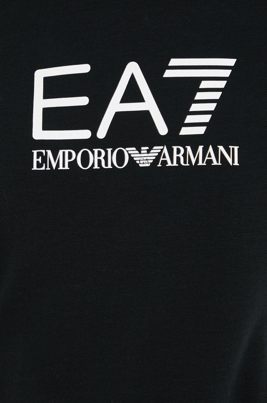 EA7 Emporio Armani Mikina dámská černá barva hladká - Pepit.cz