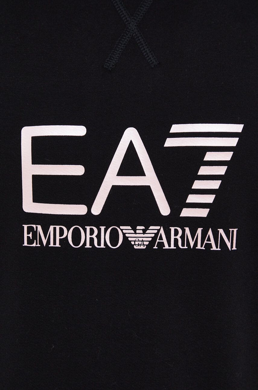 EA7 Emporio Armani Mikina dámská bílá barva s potiskem - Pepit.cz