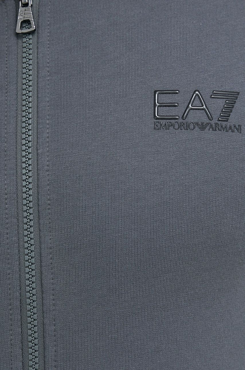 EA7 Emporio Armani Mikina dámská bílá barva s potiskem - Pepit.cz