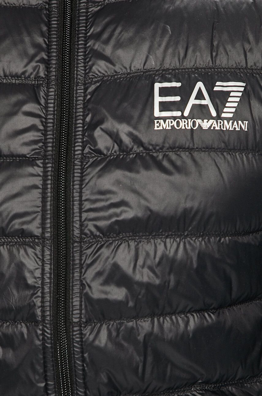 EA7 Emporio Armani Péřová bunda pánská černá barva přechodná - Pepit.cz