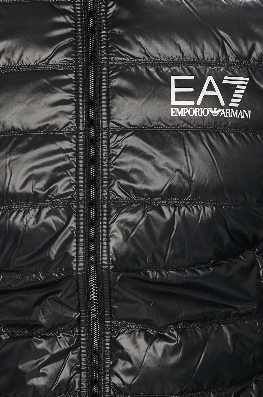 EA7 Emporio Armani Péřová bunda černá barva přechodná - Pepit.cz