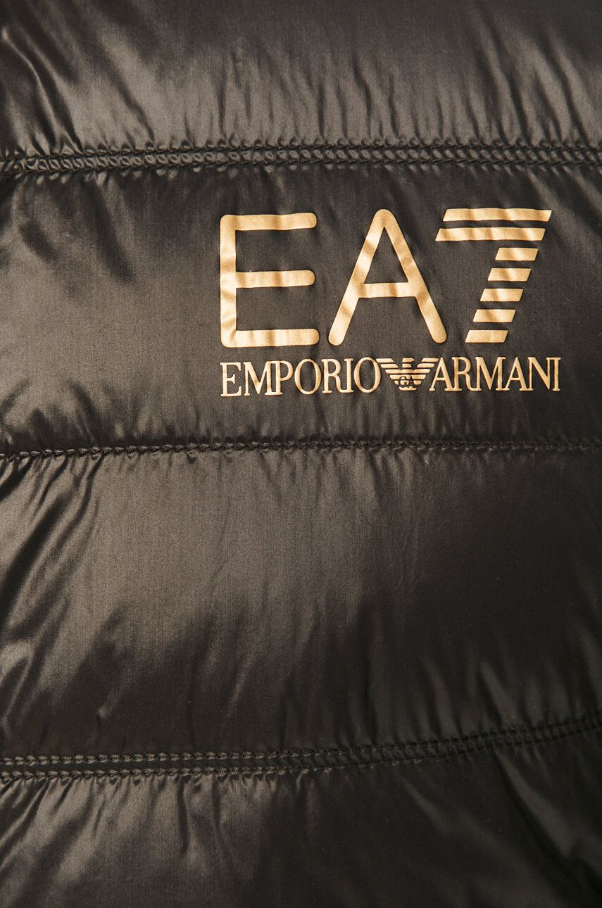 EA7 Emporio Armani Péřová bunda černá barva přechodná - Pepit.cz