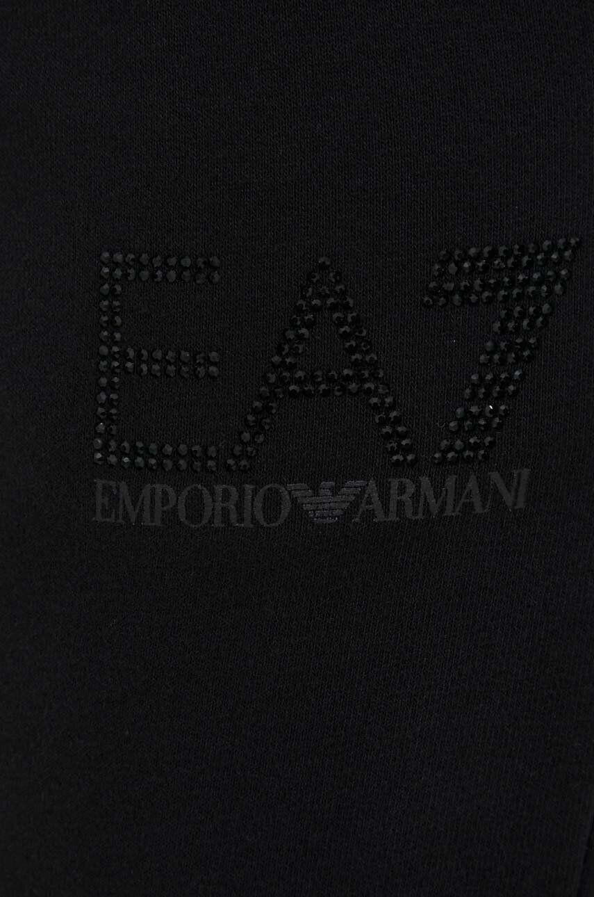 EA7 Emporio Armani Tepláky černá barva hladké - Pepit.cz