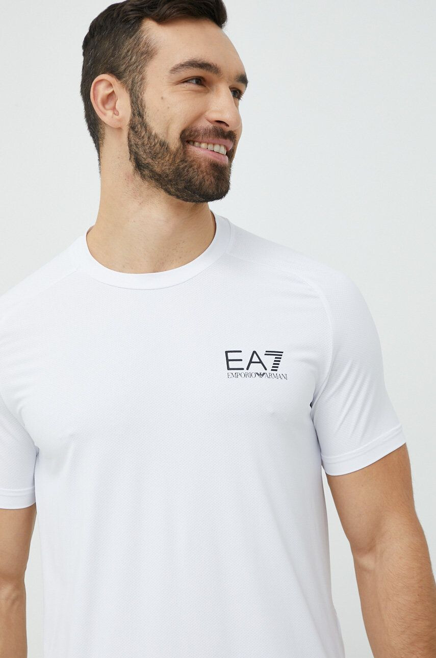 EA7 Emporio Armani Tričko bílá barva - Pepit.cz