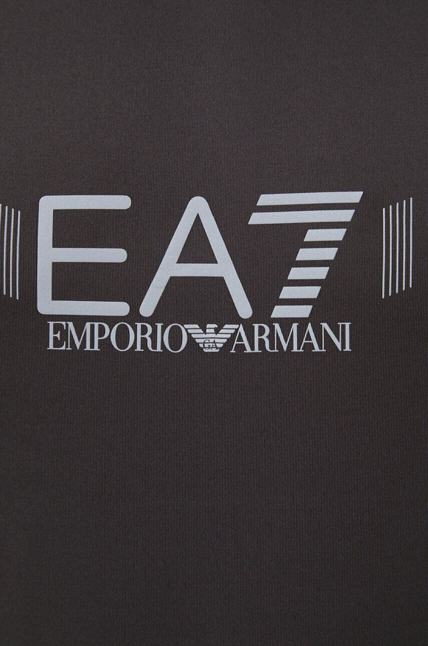 EA7 Emporio Armani Tričko šedá barva s potiskem - Pepit.cz