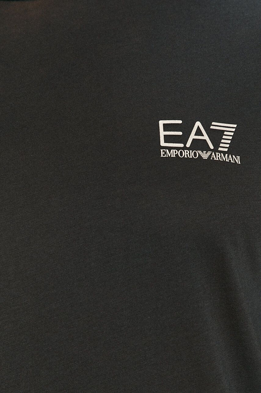 EA7 Emporio Armani Bavlněné tričko tmavomodrá barva s potiskem - Pepit.cz