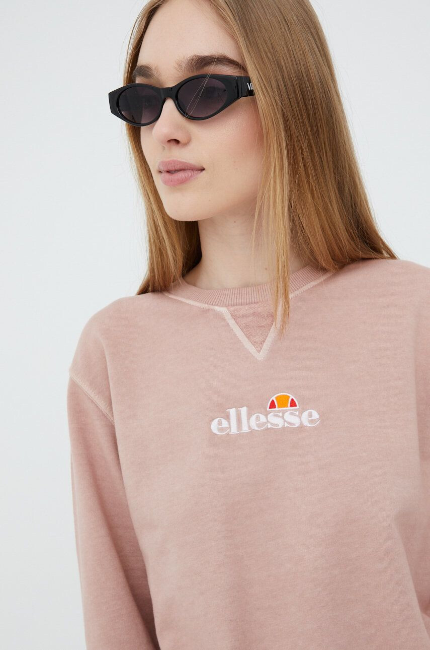 Ellesse Bavlněná mikina pánská zelená barva s kapucí s aplikací SHP16446-Khaki - Pepit.cz