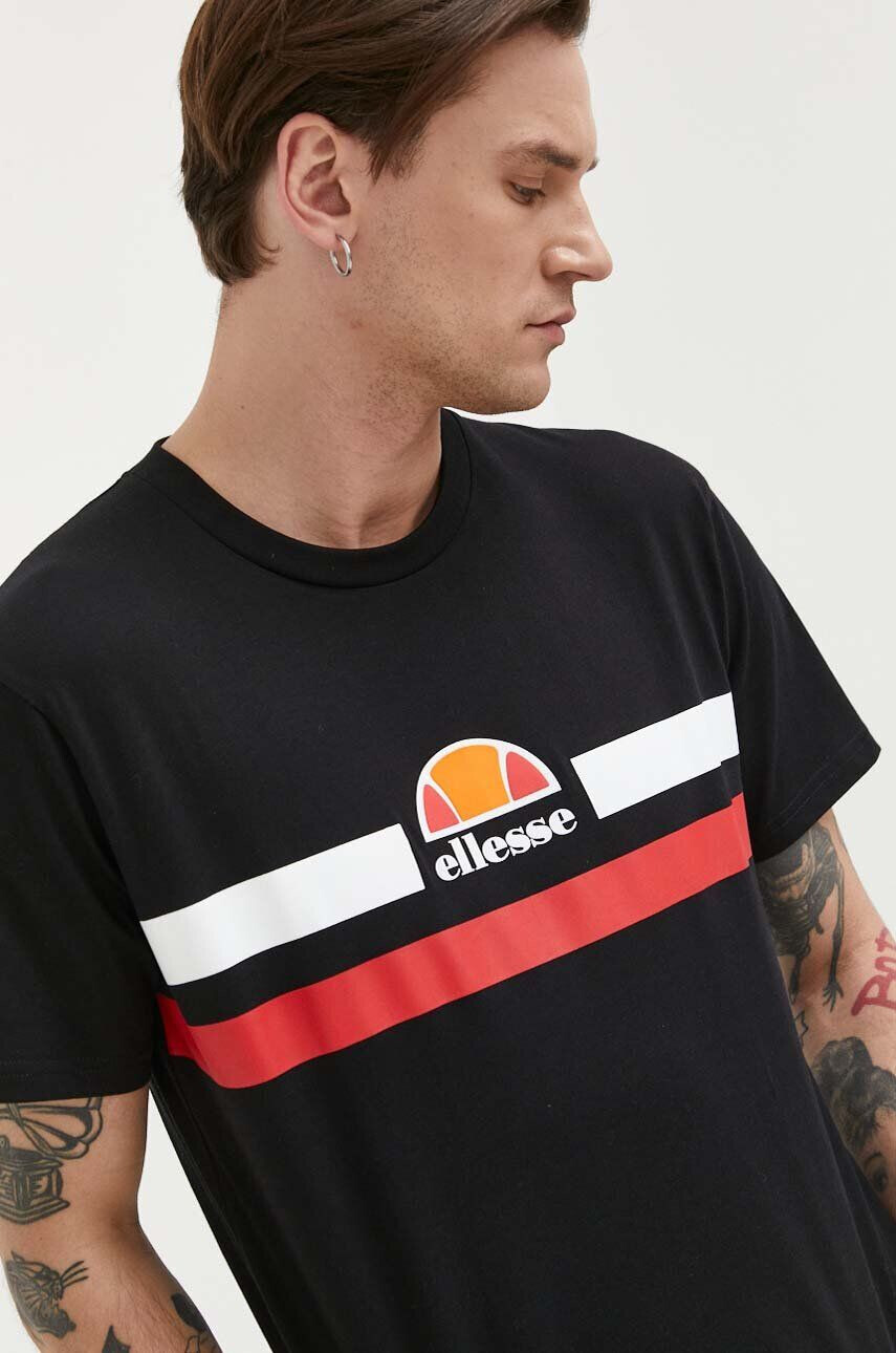 Ellesse Bavlněné tričko šedá barva s aplikací - Pepit.cz