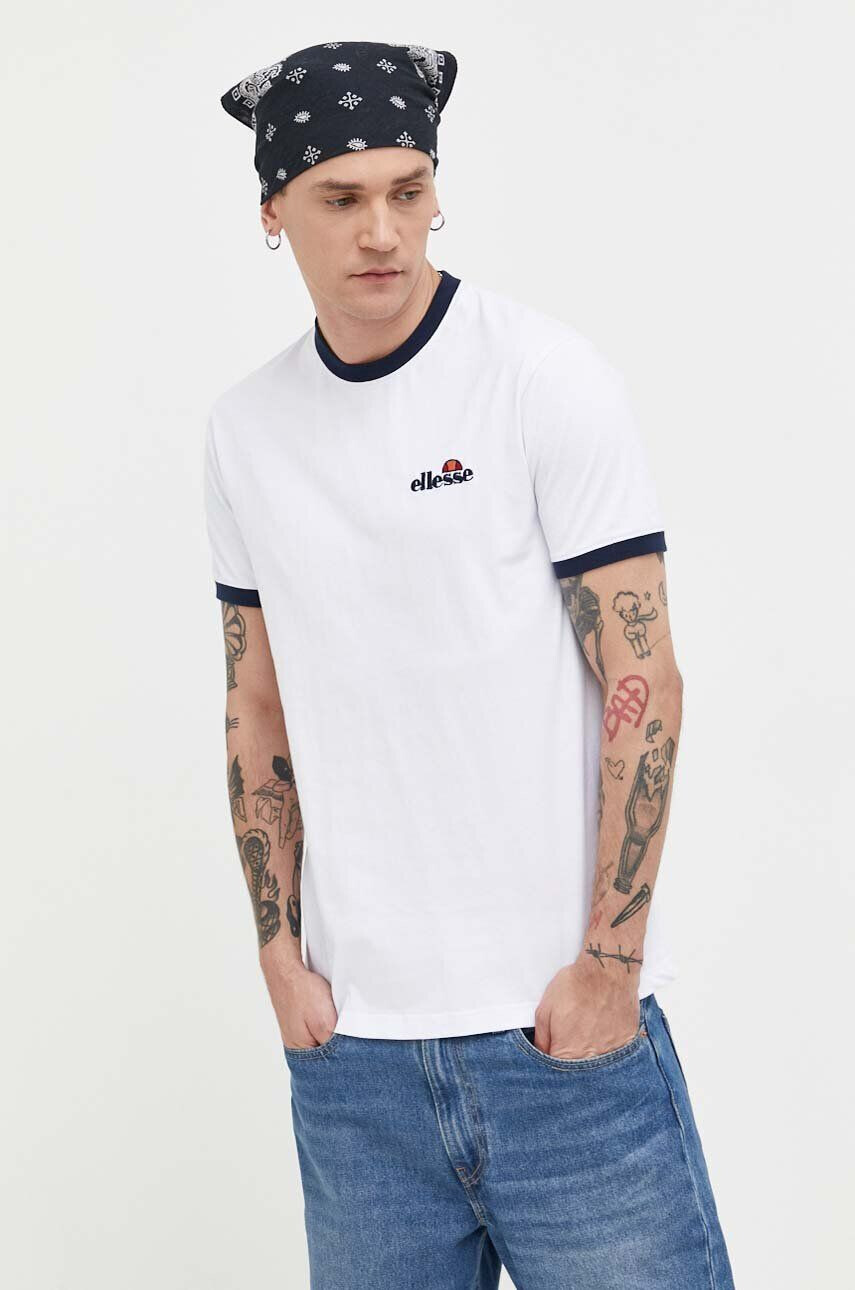 Ellesse Bavlněné tričko bílá barva s aplikací SHR10164-WHITE - Pepit.cz