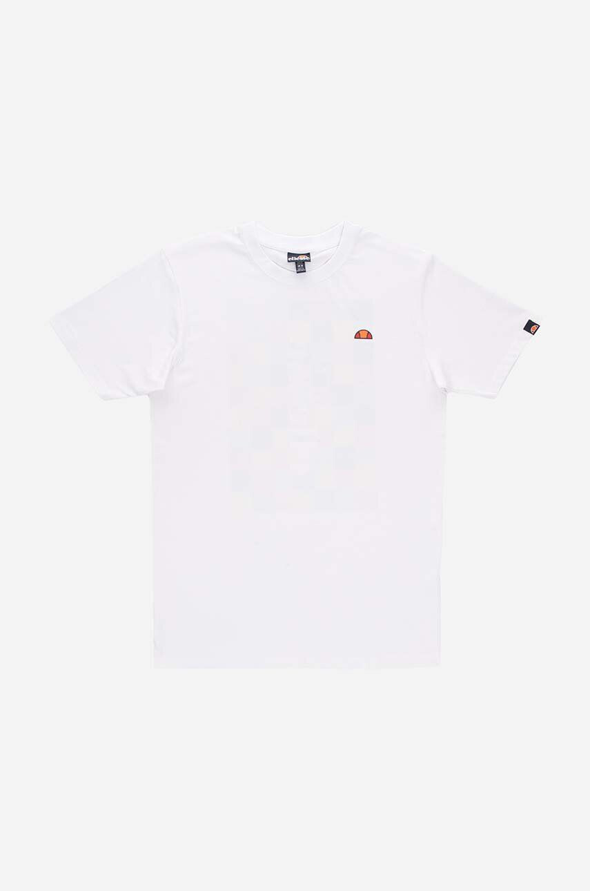 Ellesse Bavlněné tričko bílá barva s potiskem SHR17632-WHITE - Pepit.cz