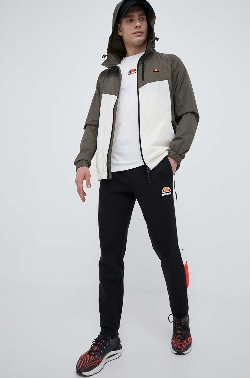 Ellesse Bunda pánská zelená barva přechodná SHR17781-KHAKI - Pepit.cz