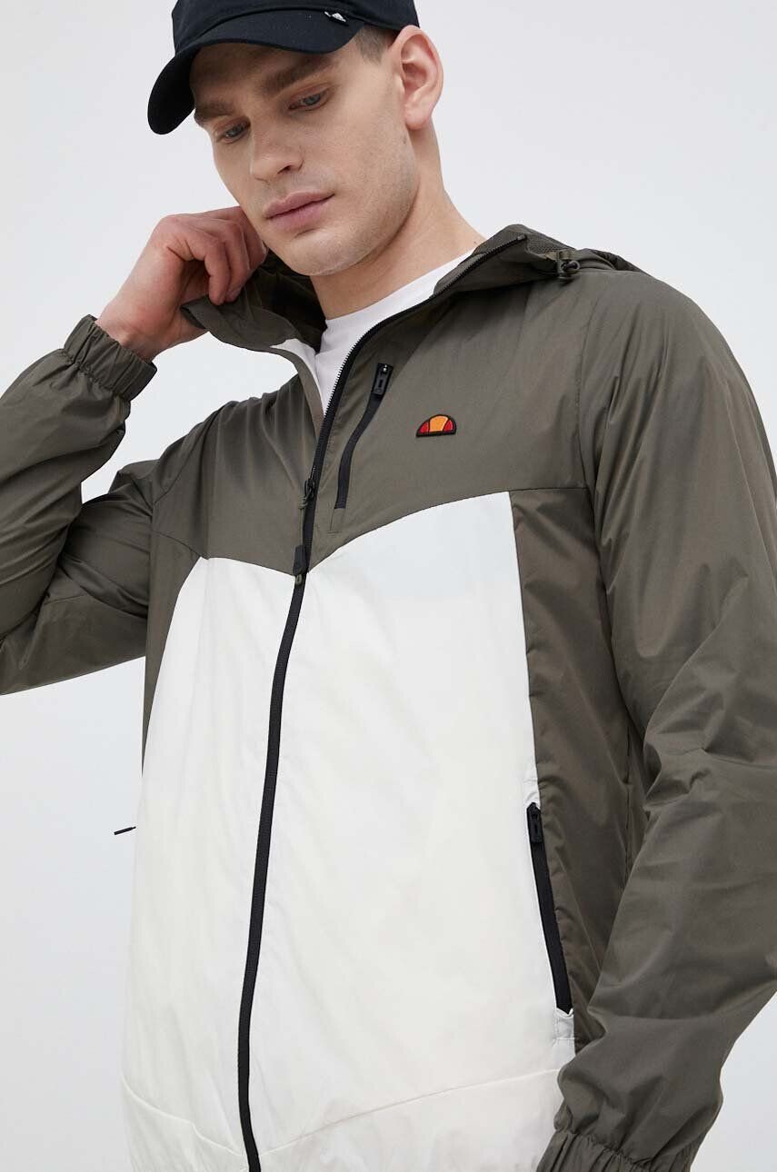 Ellesse Bunda pánská zelená barva přechodná SHR17781-KHAKI - Pepit.cz