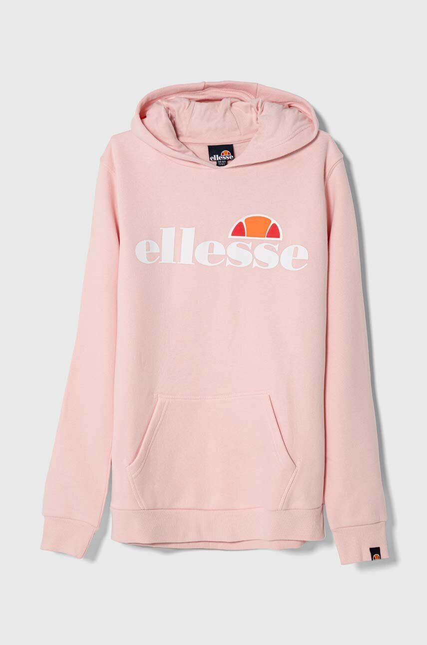 Ellesse Dětská bavlněná mikina růžová barva - Pepit.cz