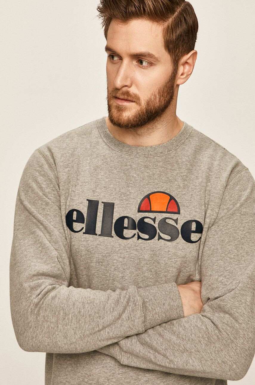 Ellesse Mikina pánská šedá barva vzorovaná SHC07930-DARKGREYMA - Pepit.cz