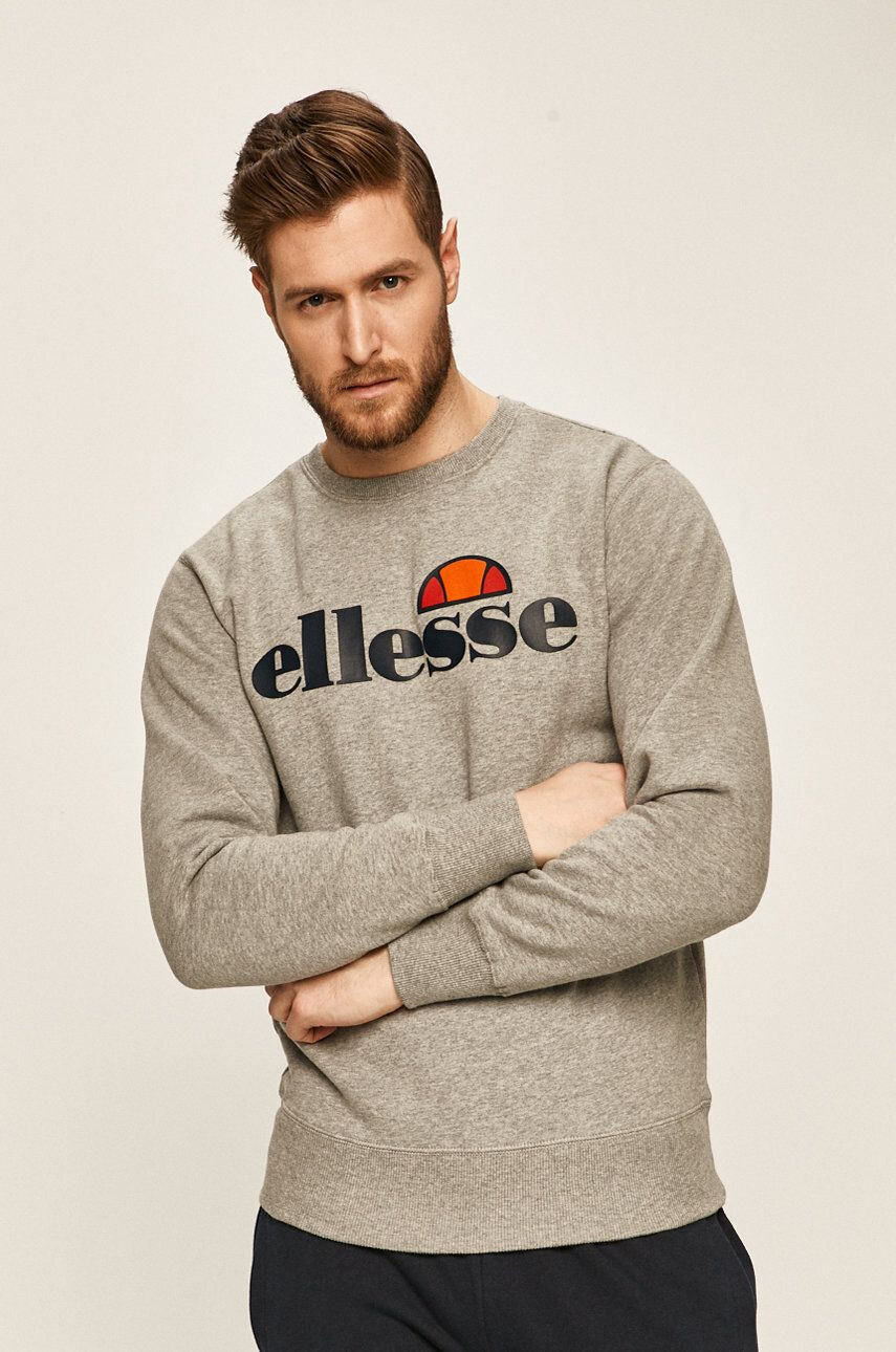 Ellesse Mikina pánská šedá barva vzorovaná SHC07930-DARKGREYMA - Pepit.cz