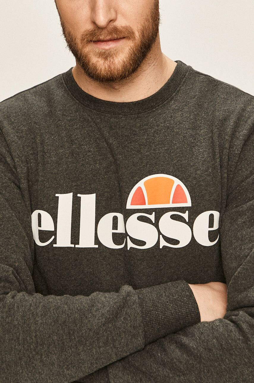 Ellesse Mikina pánská šedá barva vzorovaná SHC07930-DARKGREYMA - Pepit.cz