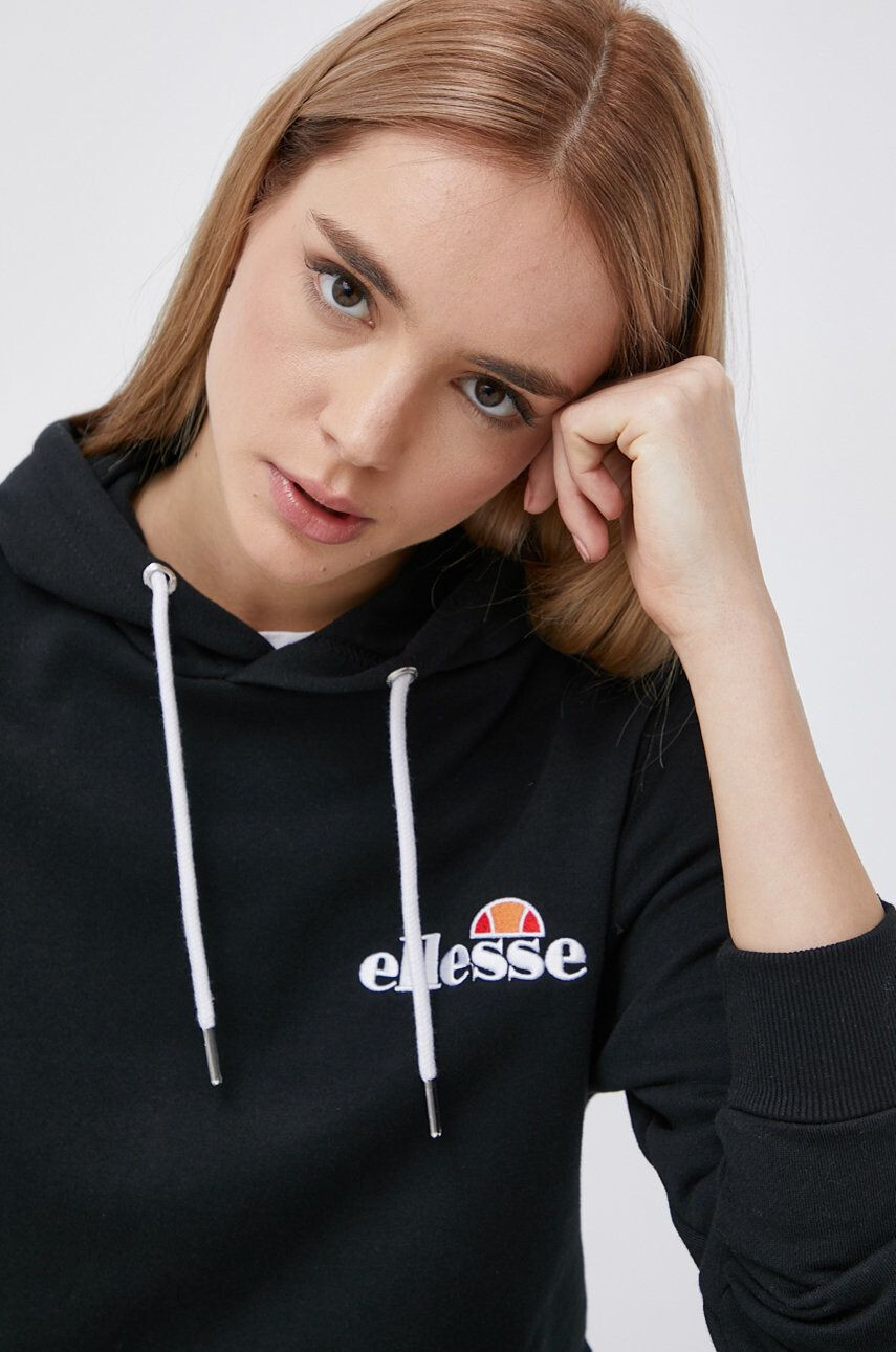 Ellesse Mikina dámská černá barva s kapucí s aplikací SGS08848-011 - Pepit.cz