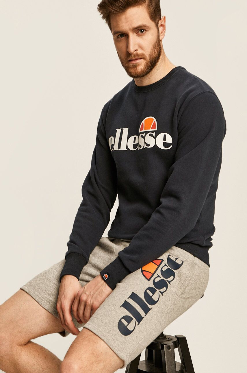 Ellesse Mikina pánská tmavomodrá barva vzorovaná SHC07930-DARKGREYMA - Pepit.cz