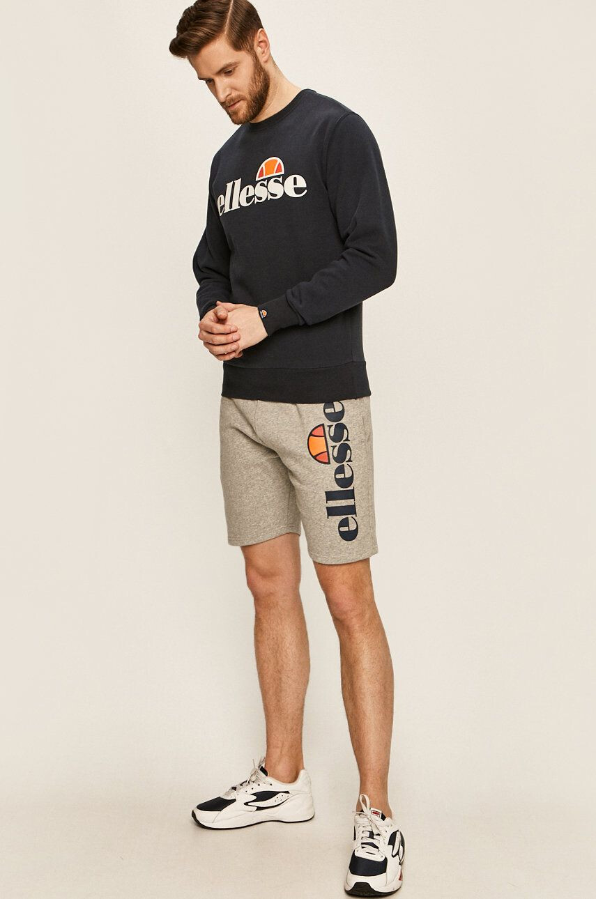 Ellesse Mikina pánská tmavomodrá barva vzorovaná SHC07930-DARKGREYMA - Pepit.cz