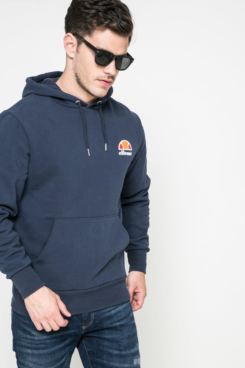 Ellesse Mikina pánská tmavomodrá barva s kapucí s potiskem shs02216-athlGREY - Pepit.cz