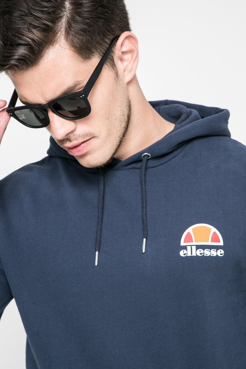 Ellesse Mikina pánská tmavomodrá barva s kapucí s potiskem shs02216-athlGREY - Pepit.cz