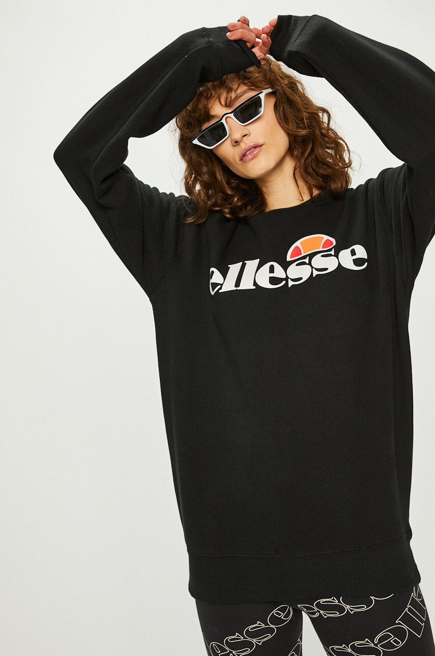 Ellesse Mikina dámská černá barva s potiskem SGS03238-White - Pepit.cz