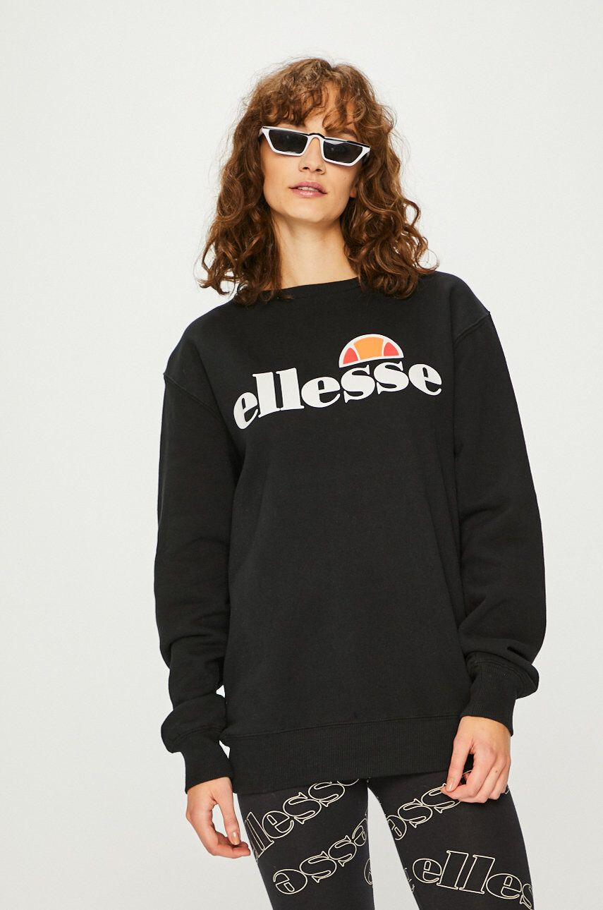 Ellesse Mikina dámská černá barva s potiskem SGS03238-White - Pepit.cz