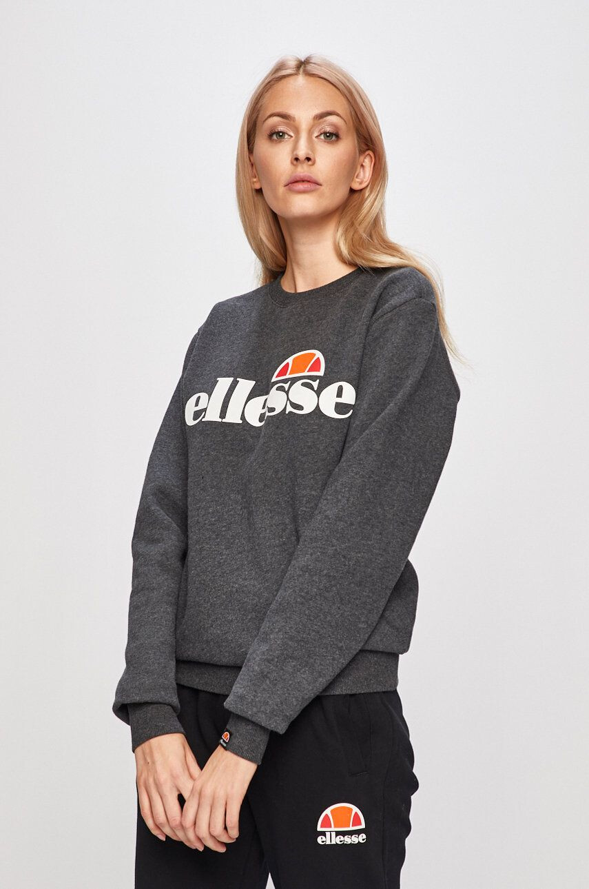 Ellesse Mikina dámská šedá barva s potiskem SGS03238-White - Pepit.cz