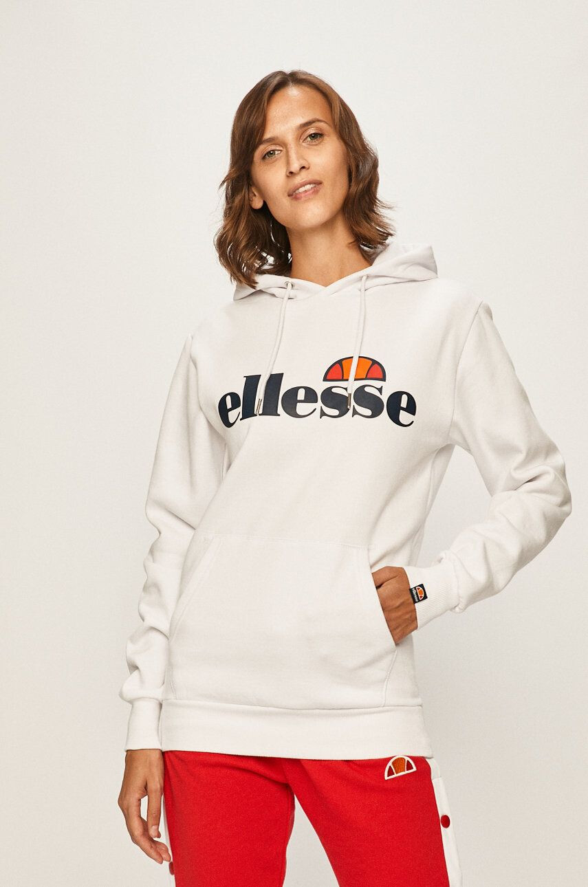 Ellesse Mikina pánská černá barva s kapucí s potiskem shs02216-athlGREY - Pepit.cz