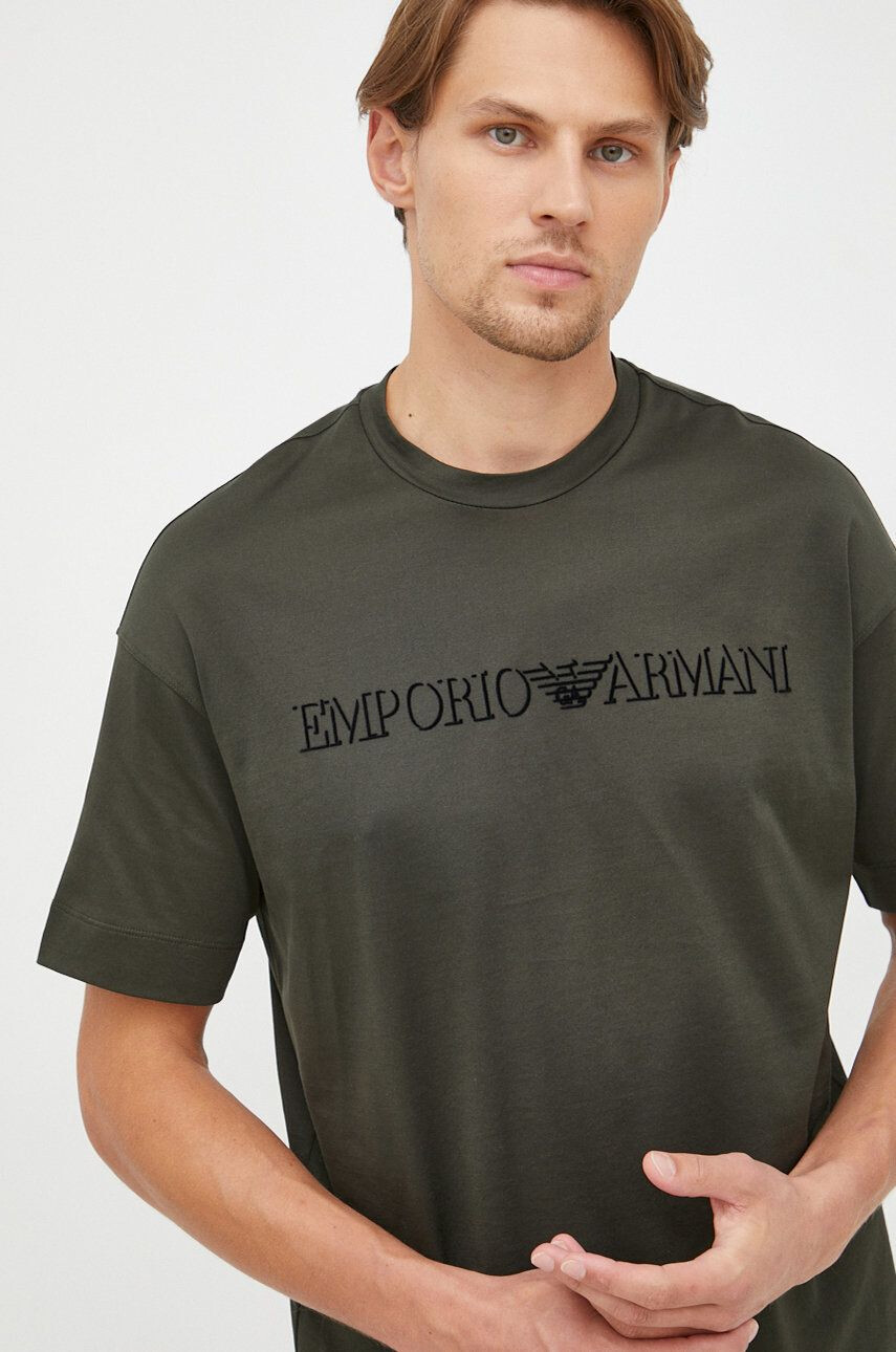 Emporio Armani Bavlněné tričko - Pepit.cz