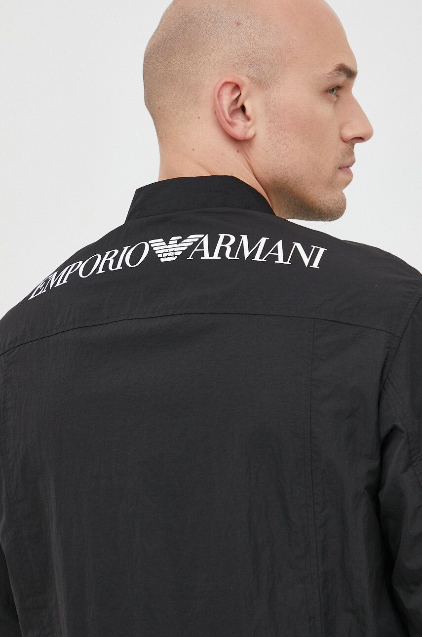 Emporio Armani Bunda dámská fialová barva přechodná oversize - Pepit.cz