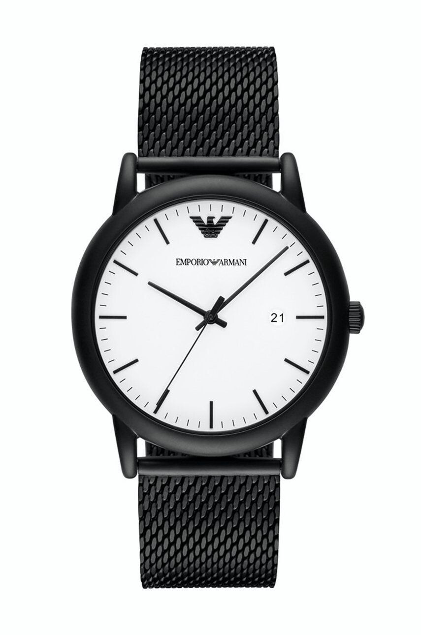 Emporio Armani Hodinky pánské černá barva - Pepit.cz