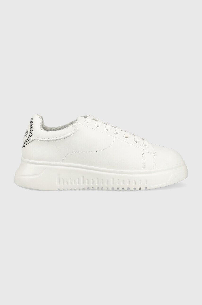 Emporio Armani Kožené sneakers boty bílá barva X4X609 XN734 S437 - Pepit.cz