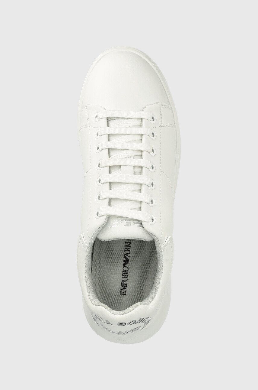 Emporio Armani Kožené sneakers boty bílá barva X4X609 XN734 S437 - Pepit.cz