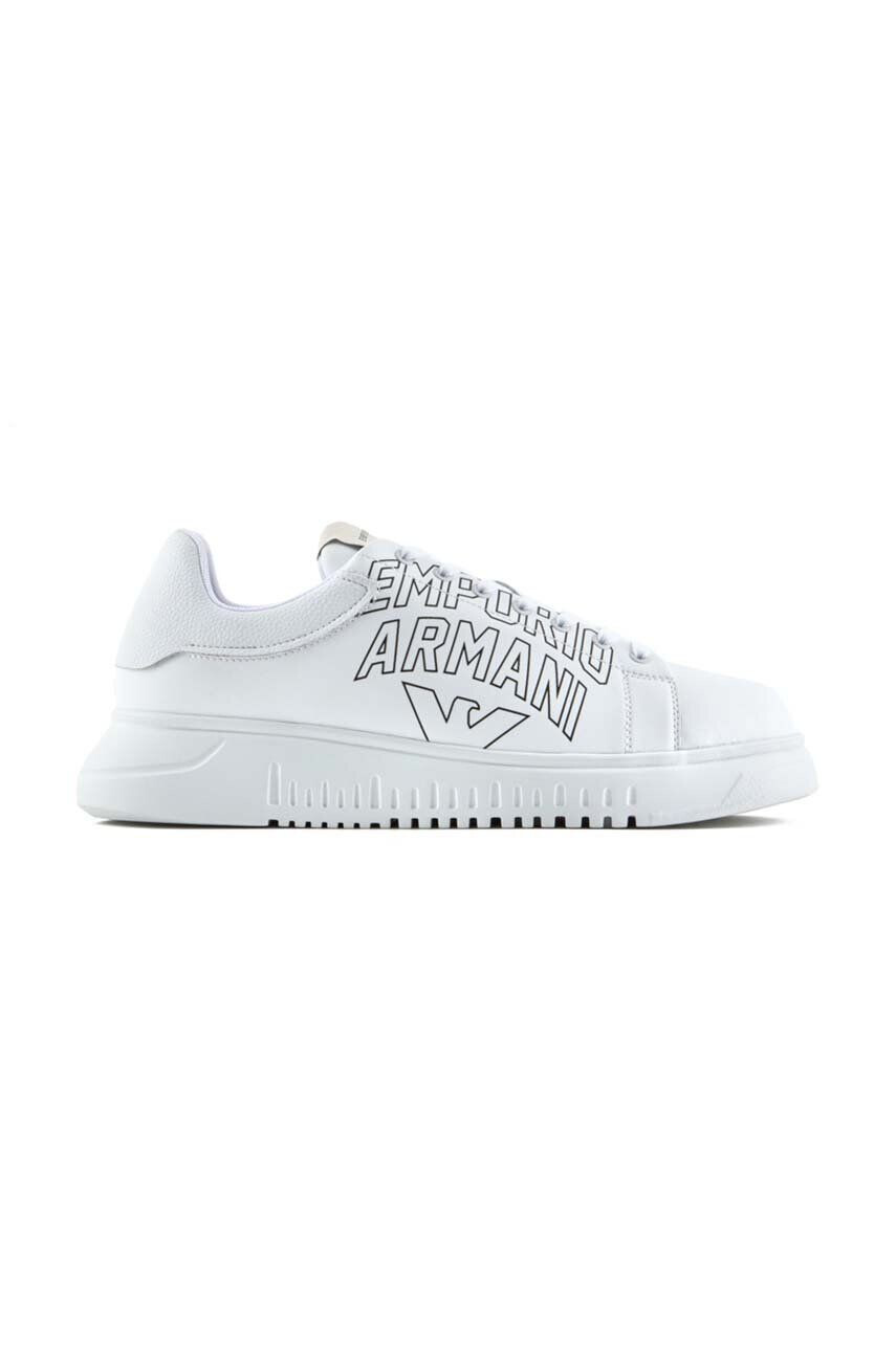 Emporio Armani Kožené sneakers boty černá barva X4X633 XM964 K001 - Pepit.cz