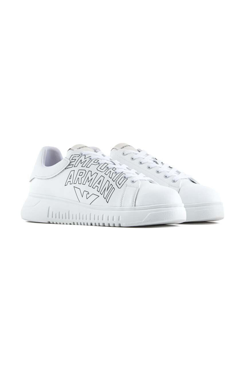 Emporio Armani Kožené sneakers boty černá barva X4X633 XM964 K001 - Pepit.cz