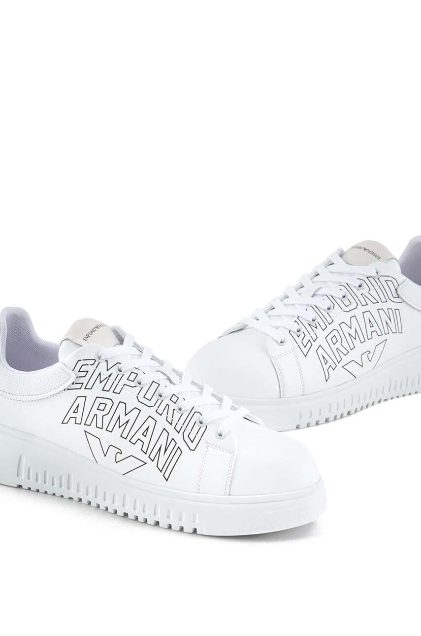 Emporio Armani Kožené sneakers boty černá barva X4X633 XM964 K001 - Pepit.cz