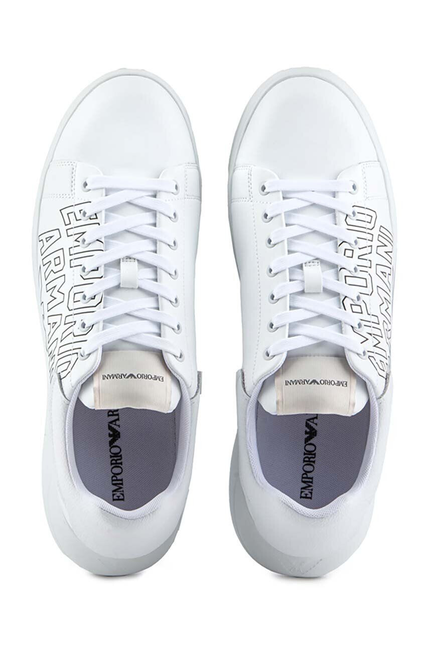 Emporio Armani Kožené sneakers boty černá barva X4X633 XM964 K001 - Pepit.cz